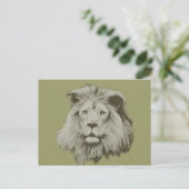 Mannelijke lion briefkaart (Staand voorkant)