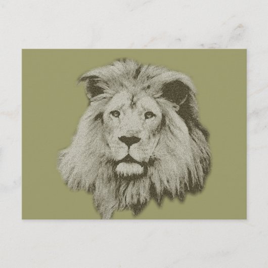 Mannelijke lion briefkaart (Voorkant)