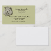 Mannelijke lion visitekaartje (Voorkant / Achterkant)