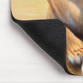 Mannelijke lionzak op strand muismat (Hoek)