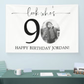 Mannelijke look Wie is 90 Foto 80ste verjaardag Spandoek (Beurs)