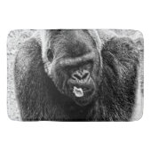 Mannelijke Lowland Silverback Gorilla, zwart en wi Badmat (Voorkant)