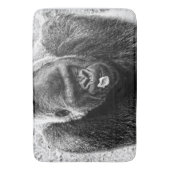 Mannelijke Lowland Silverback Gorilla, zwart en wi Badmat (Voorkant Verticaal)