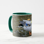 Mannelijke Mallard Duck in Clear Creek Mok (Voorkant links)