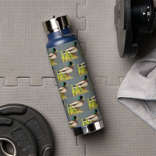 Mannelijke Mallard Duck Patroon Waterfles (Gym)