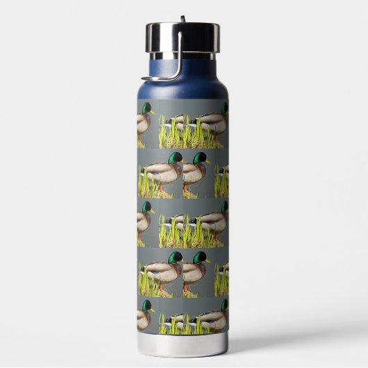 Mannelijke Mallard Duck Patroon Waterfles (Rechts)