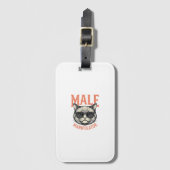 Mannelijke Manipulator Grappige Kat Zonnebril Vint Bagagelabel (Voorkant (verticaal))