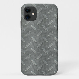 Mannelijke Manly Grungy Metal Diamond Plated Art iPhone 11 Hoesje