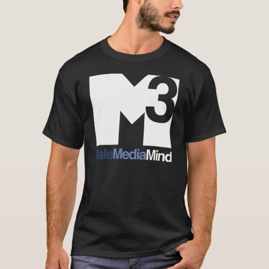 Mannelijke Media Mind Hoofd Logo (Licht) T-shirt (Voorkant)