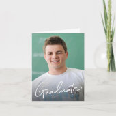 Mannelijke middelbare school afstuderen Aangepaste Aankondiging (Voorkant)