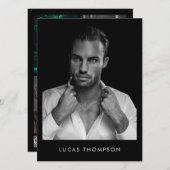 Mannelijke modelleraar Comp Kaart 5 Foto QR-code (Voorkant / Achterkant)