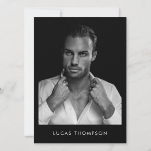 Mannelijke modelleraar Comp Kaart 5 Foto QR-code