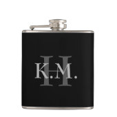 Mannelijke monogram kolf heupfles (Voorkant)