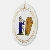 Mannelijke Morticiër die Coffin Ornament meet (Links)