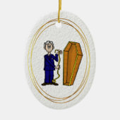 Mannelijke Morticiër die Coffin Ornament meet (Voorkant)