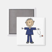 Mannelijke muis Afbeelding Verpleegster Middelgrot Magneet (Voorkant / Achterkant)