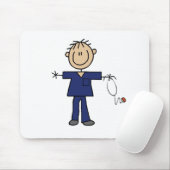 Mannelijke muis Afbeelding Verpleegster Middelgrot Muismat (Met muis)