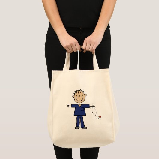 Mannelijke muis Afbeelding Verpleegster Middelgrot Tote Bag (Voorkant (product))