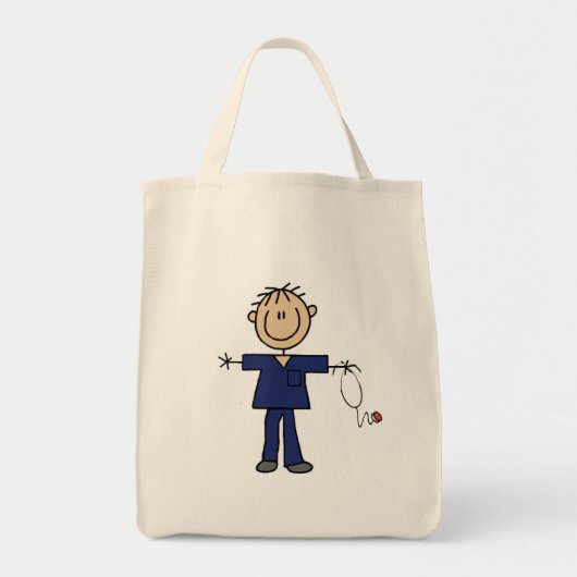 Mannelijke muis Afbeelding Verpleegster Middelgrot Tote Bag (Voorkant)