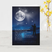 Mannelijke muzikant Sympathie Moonlit Beach eindel Kaart (Gele Bloem)