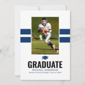 Mannelijke Navy 2026 Afstuderen Foto Aankondiging (Voorkant)