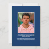 Mannelijke Navy 2026 Afstuderen Foto Aankondiging (Achterkant)