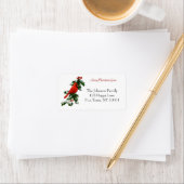 Mannelijke Noordelijke Kardinaal en Holly Etiket (Insitu)