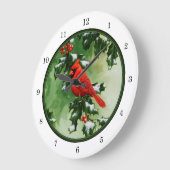 Mannelijke Noordelijke Kardinaal en Holly Grote Klok (Hoek)