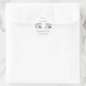 Mannelijke ogen ronde sticker (Tas)