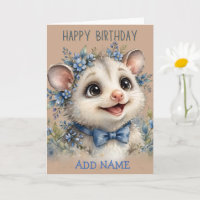 Mannelijke Opossum: Dierenbaby Pastel Strik VERJAA