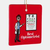 Mannelijke Optometrist met Ornament in de ooggrafi (Rechts)