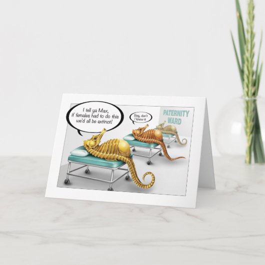 Mannelijke paarden Zwangerschapskaart Kaart (Voorkant)