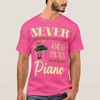 Mannelijke Pianist Gepensioneerde Pianospeler Muzi T-shirt