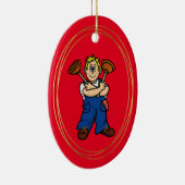 Mannelijke Plumber Persoonlijke kerstversiering Keramisch Ornament (Rechts)