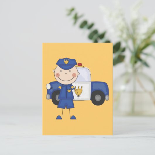 Mannelijke politiefunctionaris Tshirts en Gifts Briefkaart (Staand voorkant)