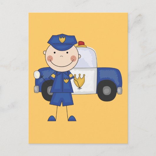 Mannelijke politiefunctionaris Tshirts en Gifts Briefkaart (Voorkant)