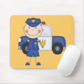 Mannelijke politiefunctionaris Tshirts en Gifts Muismat (Met muis)