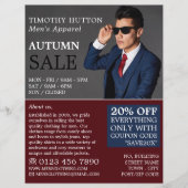 Mannelijke Pose, Herenkledingzaak Reclame Flyer (Voorkant)