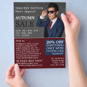 Mannelijke Pose, Herenkledingzaak Reclame Flyer (Hand)