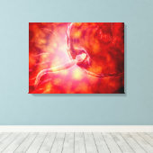 Mannelijke reproductiesperm die de eieren ingaat canvas afdruk (Insitu (Houten vloer))