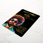 Mannelijke rewind 50e verjaardag Shindig Party Folie Uitnodiging (Gedraaid)