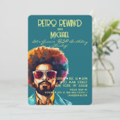 Mannelijke rewind 50e verjaardag Shindig Party Kaart (Staand voorkant)