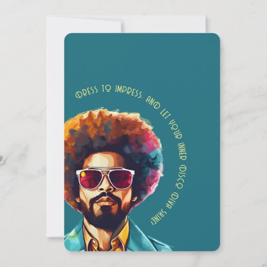 Mannelijke rewind 50e verjaardag Shindig Party Kaart (Achterkant)