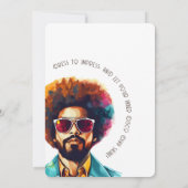 Mannelijke rewind 50e verjaardag Shindig Party Kaart (Achterkant)