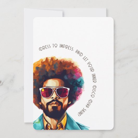 Mannelijke rewind 50e verjaardag Shindig Party Kaart (Achterkant)