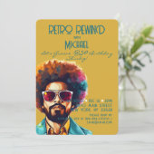 Mannelijke rewind 50e verjaardag Shindig Party Kaart (Staand voorkant)