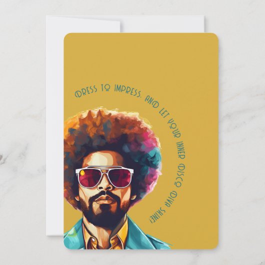 Mannelijke rewind 50e verjaardag Shindig Party Kaart (Achterkant)