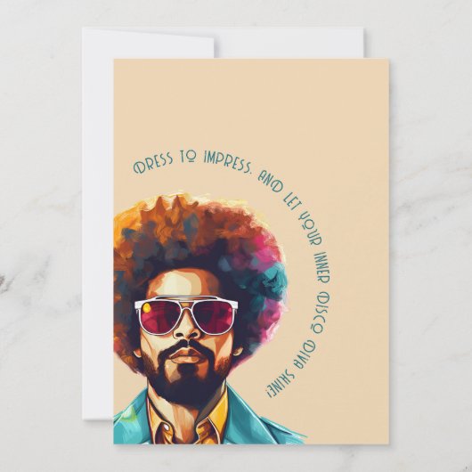 Mannelijke rewind 50e verjaardag Shindig Party Kaart (Achterkant)