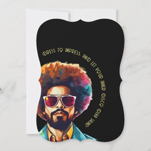 Mannelijke rewind 50e verjaardag Shindig Party Kaart (Achterkant)