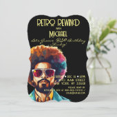 Mannelijke rewind 50e verjaardag Shindig Party Kaart (Staand voorkant)